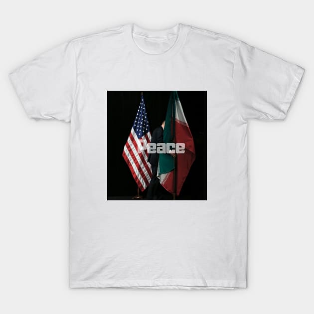 Paix USA vs IRAN T-Shirt by Serigne95